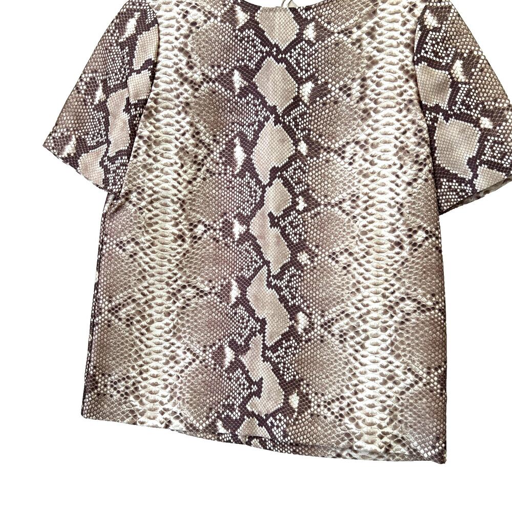 Tory Burch Python Snakeskin Pattern Silk Blend Bo… - image 4